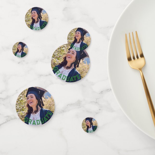 Custom Photo Red Graduation Party Table Confetti (Group)