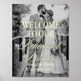 Custom Photo Rehearsal Dinner Welcome Poster