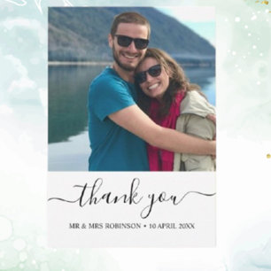 Custom Photo Relaxed Wedding thank you Invitation