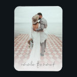 Custom Photo Remember This Moment Newlyweds  Magnet<br><div class="desc">Romantic Custom Photo Remember This Moment Newlyweds. Romantic keepsakes for the new married couple to display. Simply replace the sample photo with your own favourite of portrait orientation and of high resolution. Romantic saying Remember This Moment is in an elegant set script at the bottom. You can change the colour...</div>