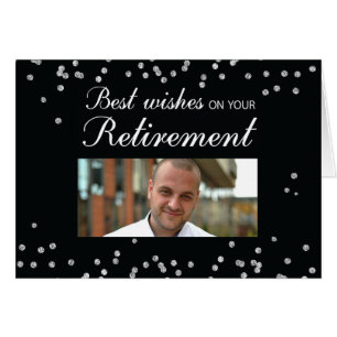 Custom Photo, Retirement Congratulations Black