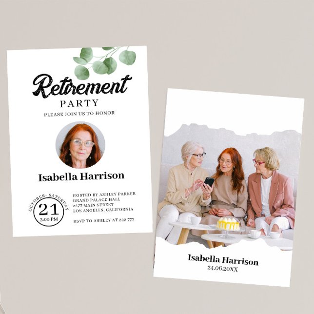 Custom Photo  Retirement  Invitation (Creator Uploaded)