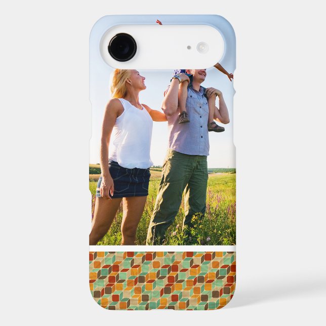 Custom Photo Retro geometric pattern 4 2 Case-Mate iPhone Case (Back)
