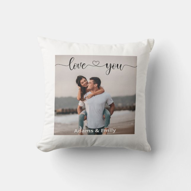 custom photo romantic valentine/anniversary love cushion (Front)