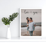 custom photo romantic valentine/anniversary love  faux canvas print<br><div class="desc">custom photo wall art are the perfect gift for a couple to your boyfriend,  girlfriend,  husband or wife. The possibilities are endless! Upload any photo and names you want !</div>