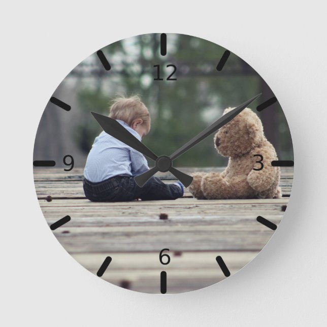Custom Photo Round Clock (Front)