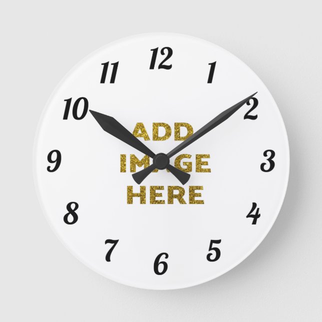 Custom Photo Round Clock (Front)
