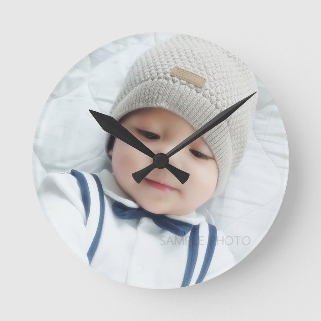 Custom Photo Round Clock (Front)