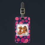 Custom Photo Round flowers pattern Luggage Tag<br><div class="desc">Round flowers seamless pattern. Vector handdrawing background. © and ® Bigstock® - All Rights Reserved.</div>