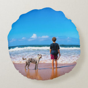 Custom Photo Round Pillow Your Pets Photos