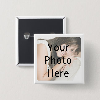 Custom Photo Rounded Corner Frame Square 15 Cm Square Badge