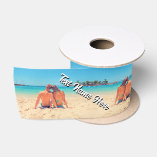 Custom Photo Satin Ribbon Personalised Text