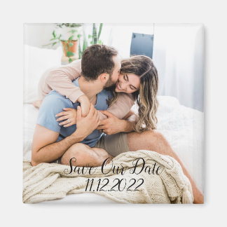 Custom Photo Save Our Date Magnet 