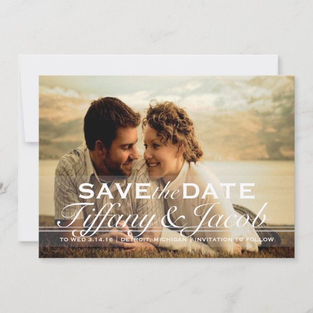 Custom Photo Save the Date Announcement | Two (Front)