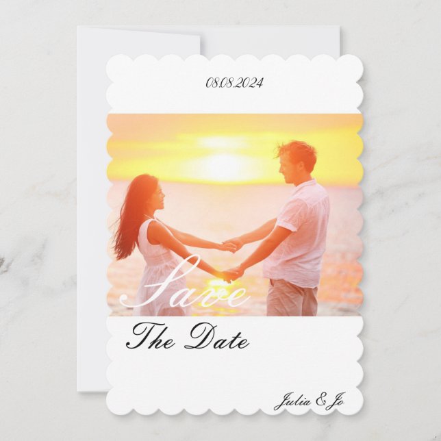 CUSTOM PHOTO SAVE THE DATE CARD (Front)