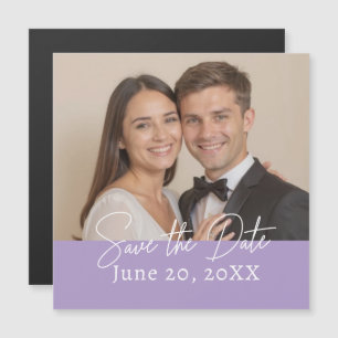 Custom Photo Save The Date Modern Script