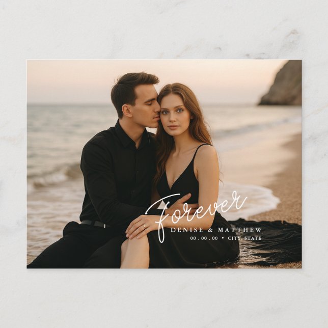 Custom Photo Save the Date Postcard (Front)
