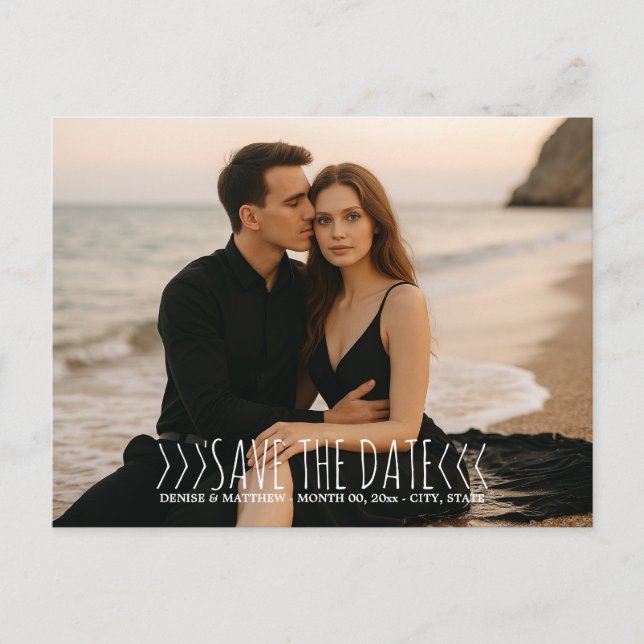 Custom Photo Save the Date Postcard (Front)