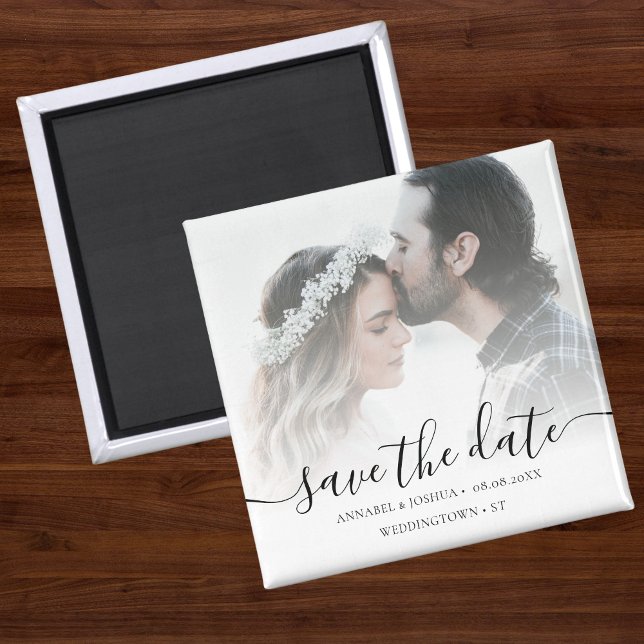 Custom Photo Save the Date Wedding Magnet (Save the Date Wedding Photo Magnet)