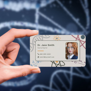 Custom Photo - Science Teacher Business Card