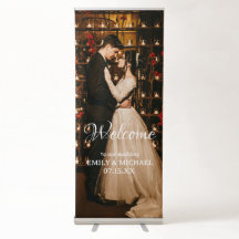 Custom Photo Script Font Wedding Welcome