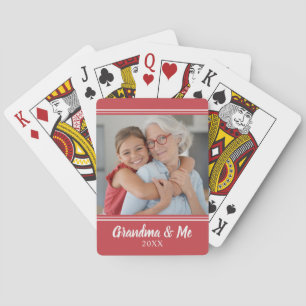 Custom Photo Script Playing Cards