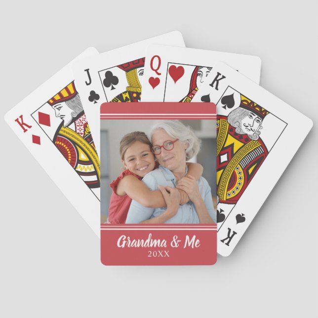 Custom Photo Script Playing Cards (Back)