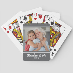 Custom Photo Script Playing Cards