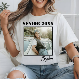 Custom Photo Senior 2026 Class of 2026 Graduation  T-Shirt