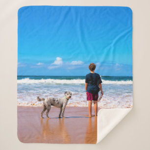Custom Photo Sherpa Blanket with Your Own Design