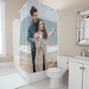 Custom Photo Shower Curtain Personalised Couple