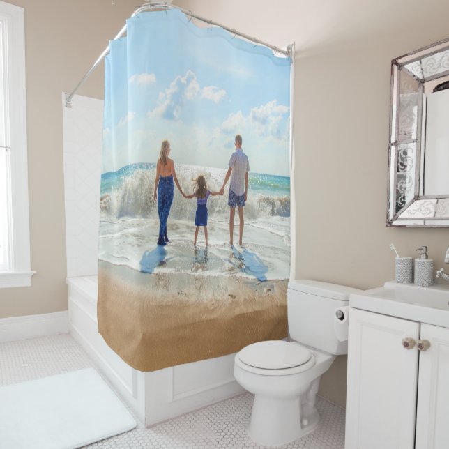 Custom Photo Shower Curtain Your Photos Design (In Situ)