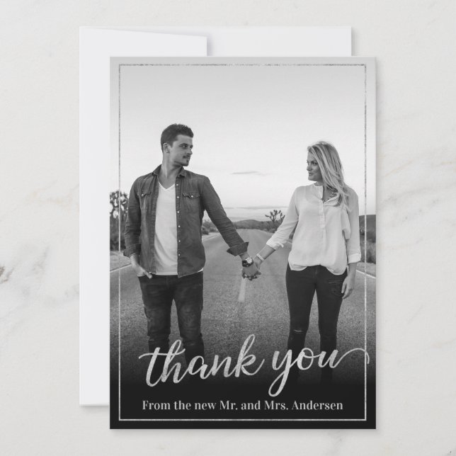 Custom Photo Silver Frame Thank You (Front)