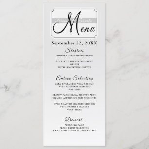 Custom Photo Simple Elegant Script Modern Wedding Menu