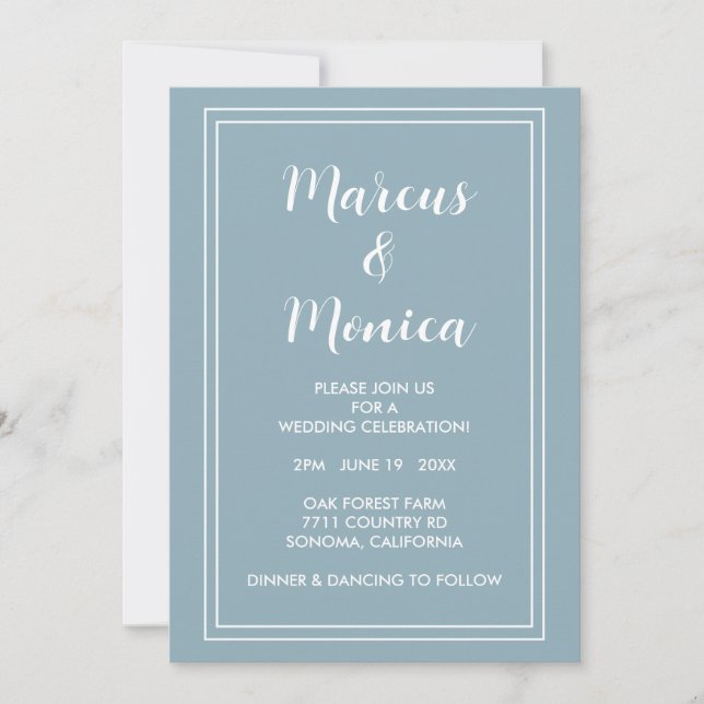 Custom Photo Simple Minimal Sweet Wedding  Invitation (Front)