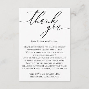 Custom Photo Simple Modern Minimalist Thank You Enclosure Card