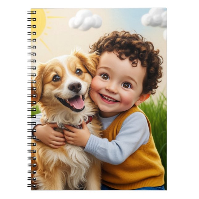 Custom Photo Simple Personalised Golfer Driver Notebook (Front)