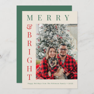 custom photo simple text christmas holiday card