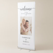 Custom Photo Simple Wedding Welcome