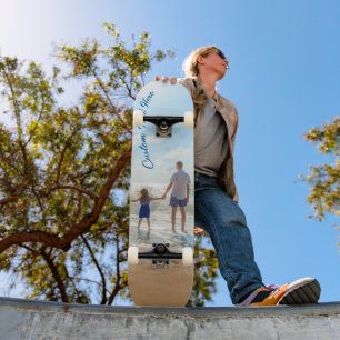 Custom Photo Skateboard Personalised Text