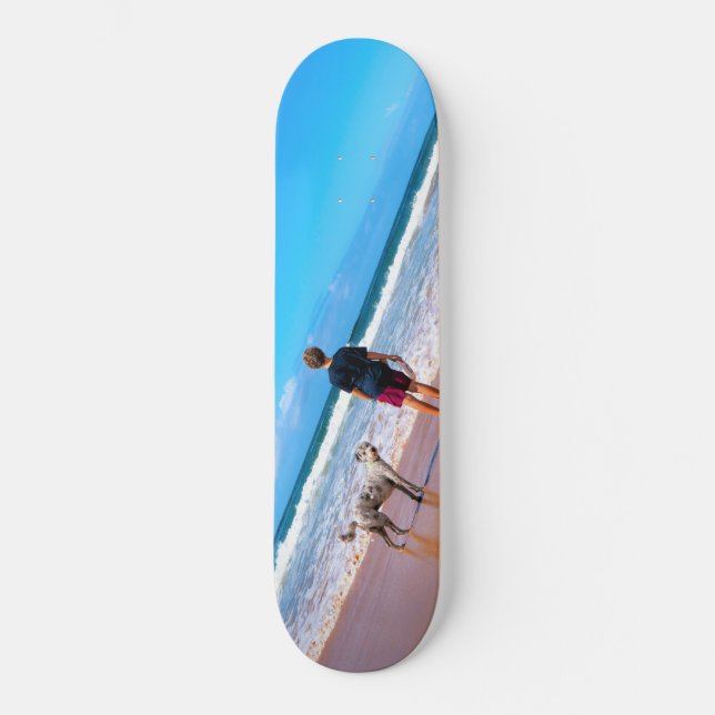 Custom Photo Skateboard Your Own Design with Pet (Front)