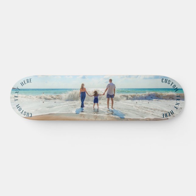 Custom Photo Skateboard Your Photos and Text (Horz)