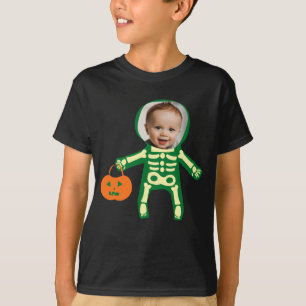 Custom photo skeleton Halloween trick or treat T-Shirt