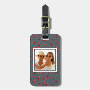 Custom Photo Sneaky Octopus Pattern Luggage Tag