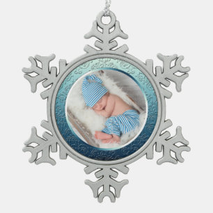 Custom Photo Snowflake Christmas Ornament