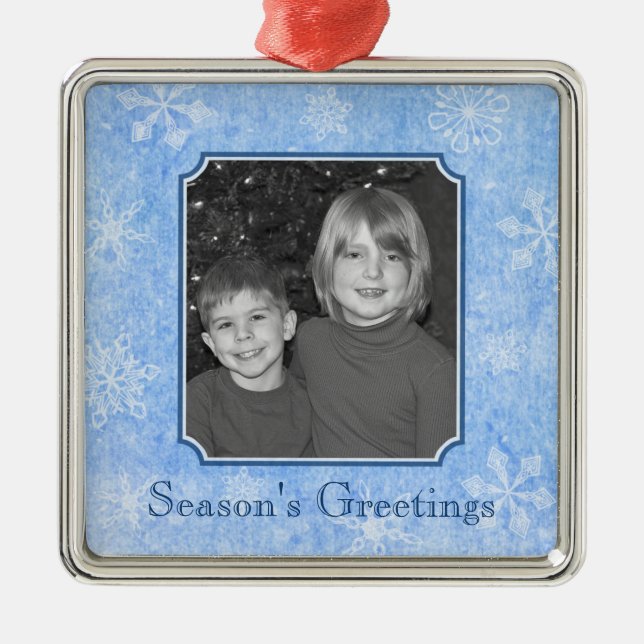 Custom Photo Snowflakes Ornament (Front)