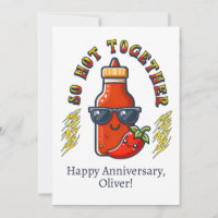 Custom Photo So Hot Together Hot Sauce Anniversary