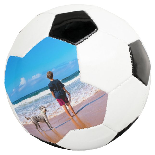 Custom Photo Soccer Ball Gift Your Favourite Photo (Three Quarter)