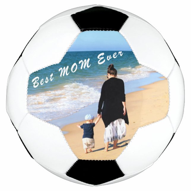 Custom Photo Soccer Ball Your Family Photos Mum (Front)