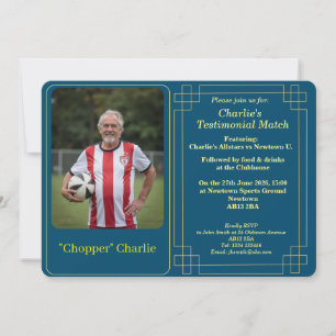 Custom Photo Soccer Testimonial Party Invitation